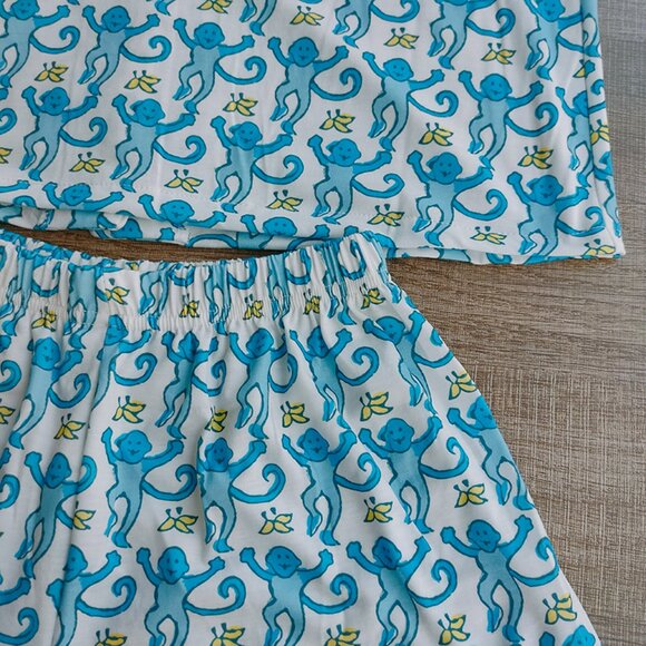 Roller Rabbit Lovely Monkey Pajamas Set - Picture 3 of 6